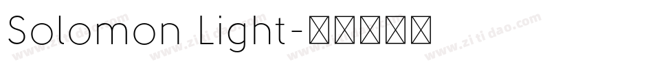 Solomon Light字体转换